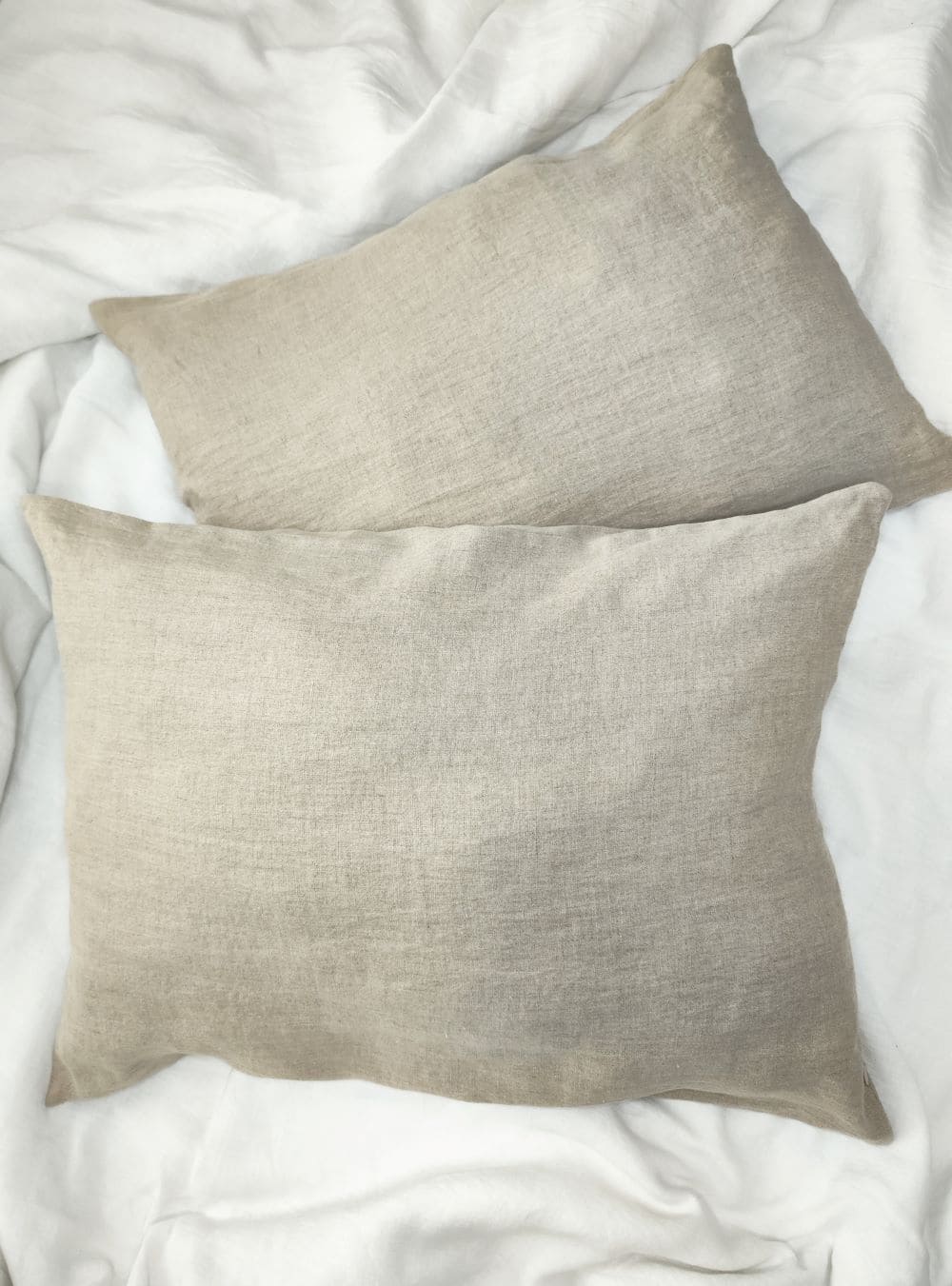 Set of Linen Pillowcases in Natural Colour - FlaxLin Eco Textiles