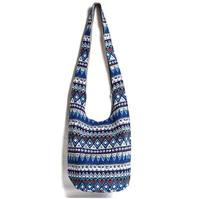 Bohemian Charm: Folk Style Ladies' Bucket Bag Handbag & Shoulder Bag Combo - FlaxLin Eco Textiles