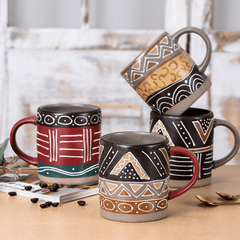 Handmade Retro Coffee Cup – Luxury Vintage-Style Coffee Mug -  - FlaxLin Eco Textiles