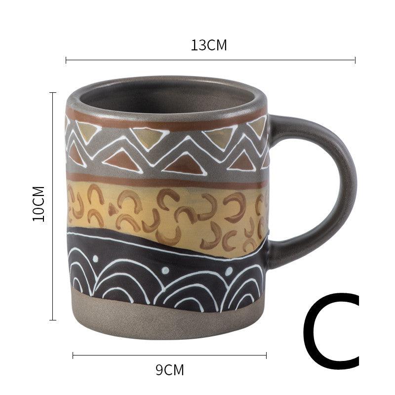 Handmade Retro Coffee Cup – Luxury Vintage-Style Coffee Mug -  - FlaxLin Eco Textiles