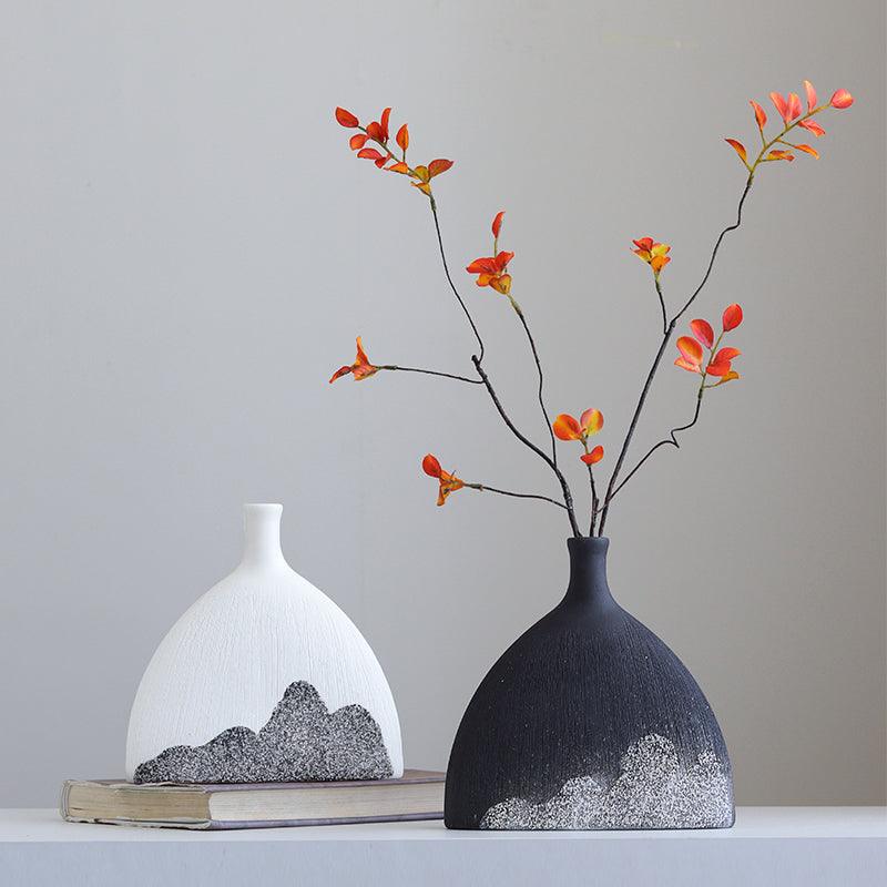 New Chinese Style Ceramic Vase for Living Room and Porch Decor - FlaxLin Eco Textiles