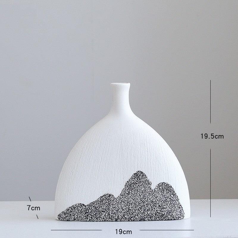 New Chinese Style Ceramic Vase for Living Room and Porch Decor - FlaxLin Eco Textiles