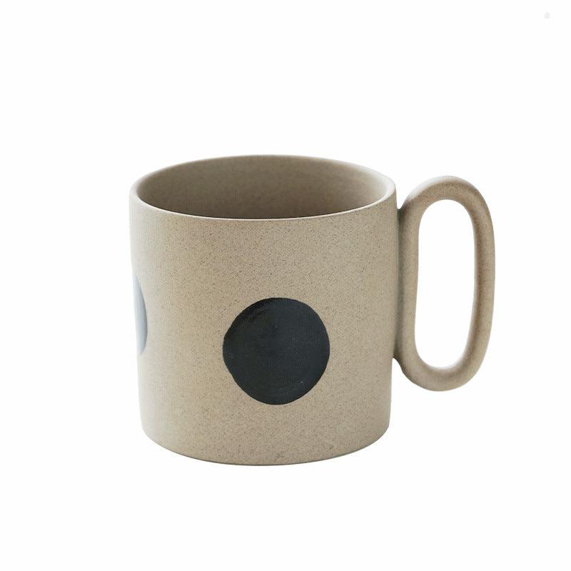 Geometric Pattern Handmade Ceramic Mug - Nordic Style Elegance -  - FlaxLin Eco Textiles