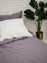 Family Soft Linen Bedding Set of Perfect Gray Color (includes 7 items) - Bedroom, Family Bedding Set, Linen bedding set - FlaxLin Eco Textiles