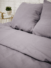 Perfect Gray Soft Linen Bedding Set (The set includes 4 items of gray color) - Bedroom, Linen bedding set - FlaxLin Eco Textiles